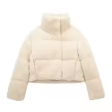 Winter Fashion Solid Turtleneck Long Hide Casual Chic Thick Coat